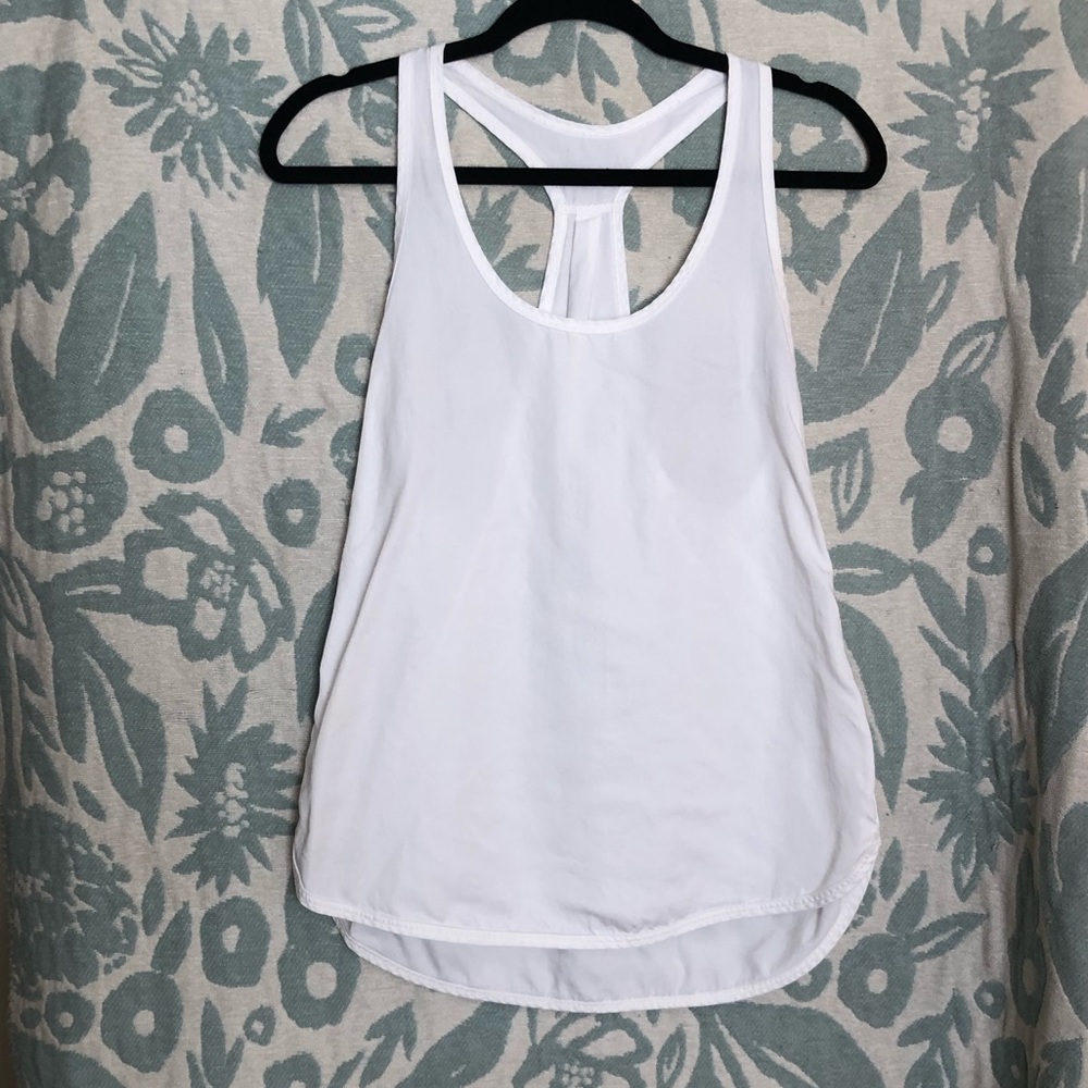 White Lululemon loose Singlet Racerback tank top
